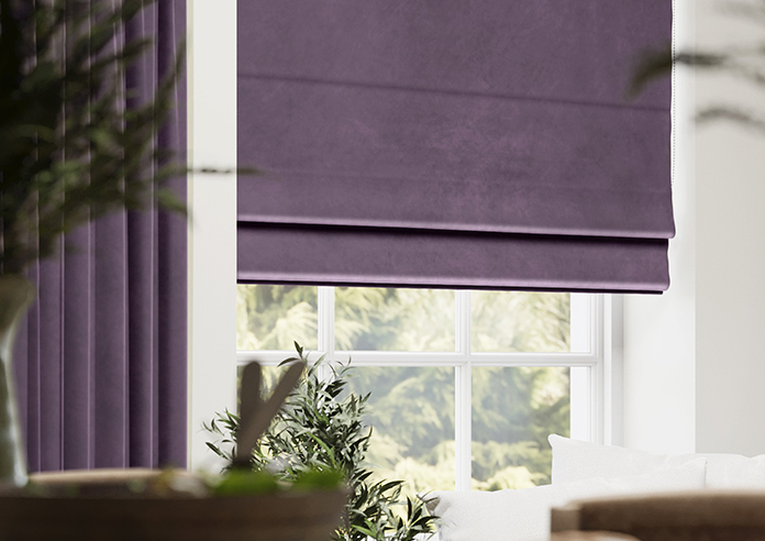 Odessa Velvet, Aubergine - Roman Blind - Image 5